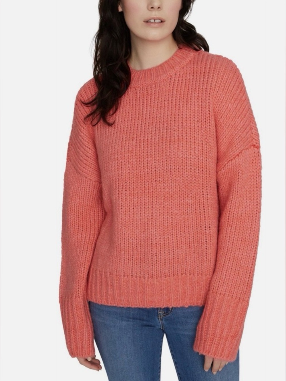 NWT Sanctuary Crewneck Chunky Knit Sweater in Coral Pink